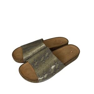 Clarks NWOT Unstructured Rosilla Hollis Snakeskin‎ Slides. Size 8.5M